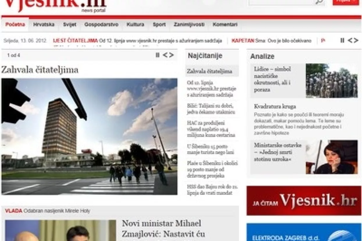 Ugasio se Vjesnik.hr