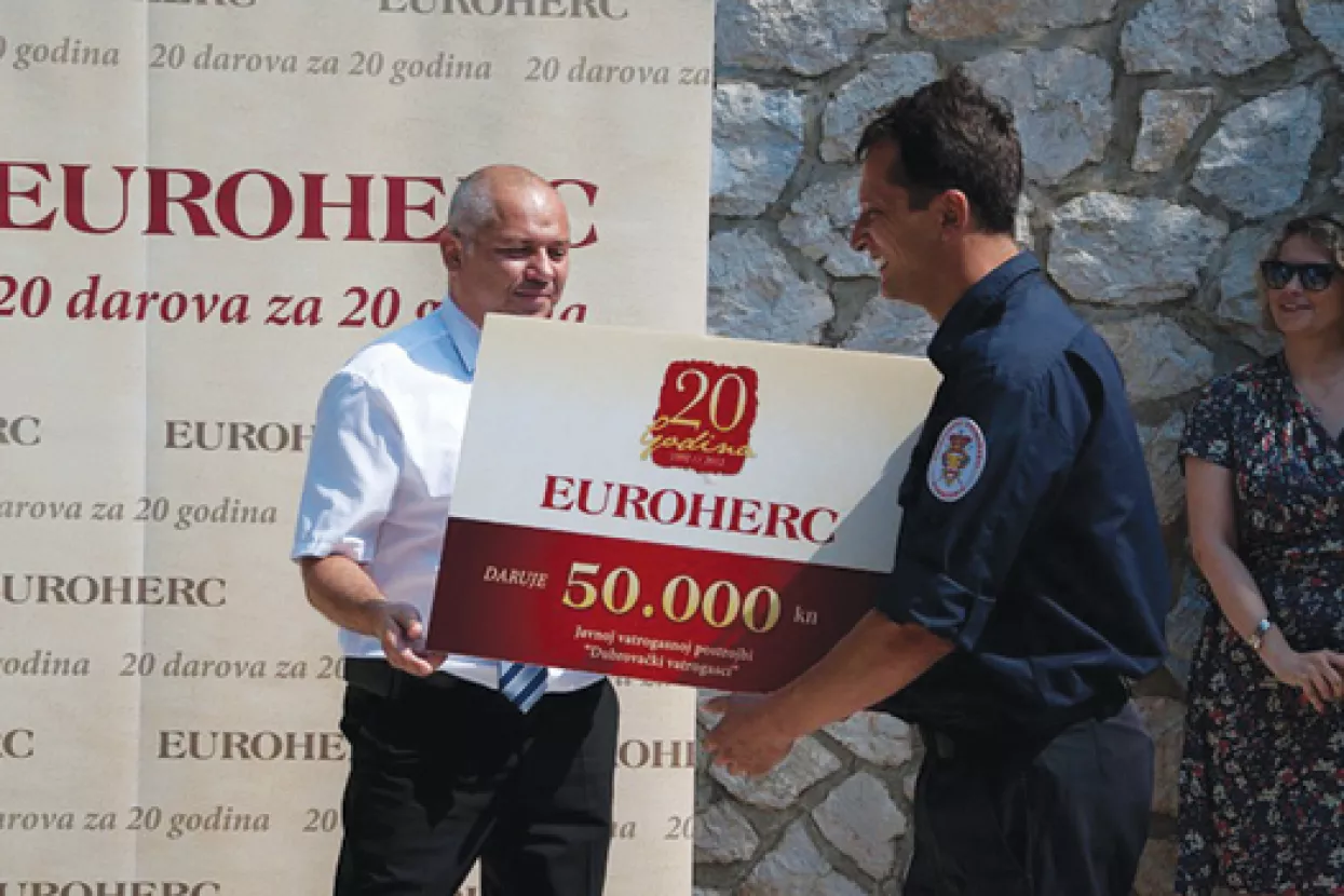 Euroherc Dubrovačkim vatrogascima donirao 50.000 kuna