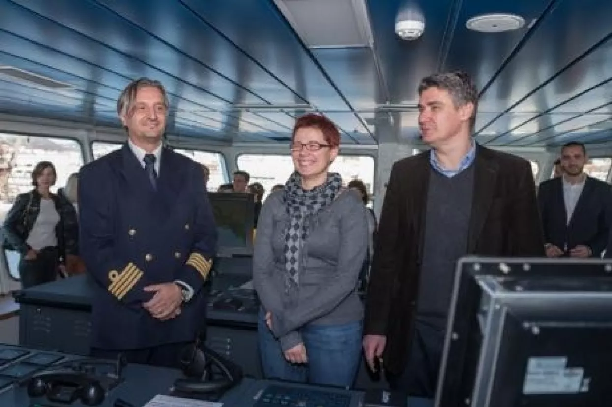 Milanović na predstavljanju novog broda Jadrolinijine flote