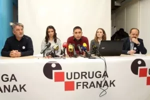 Veliki prosvjedni mar&scaron; Udruge Franak na HNB i Banske dvore
