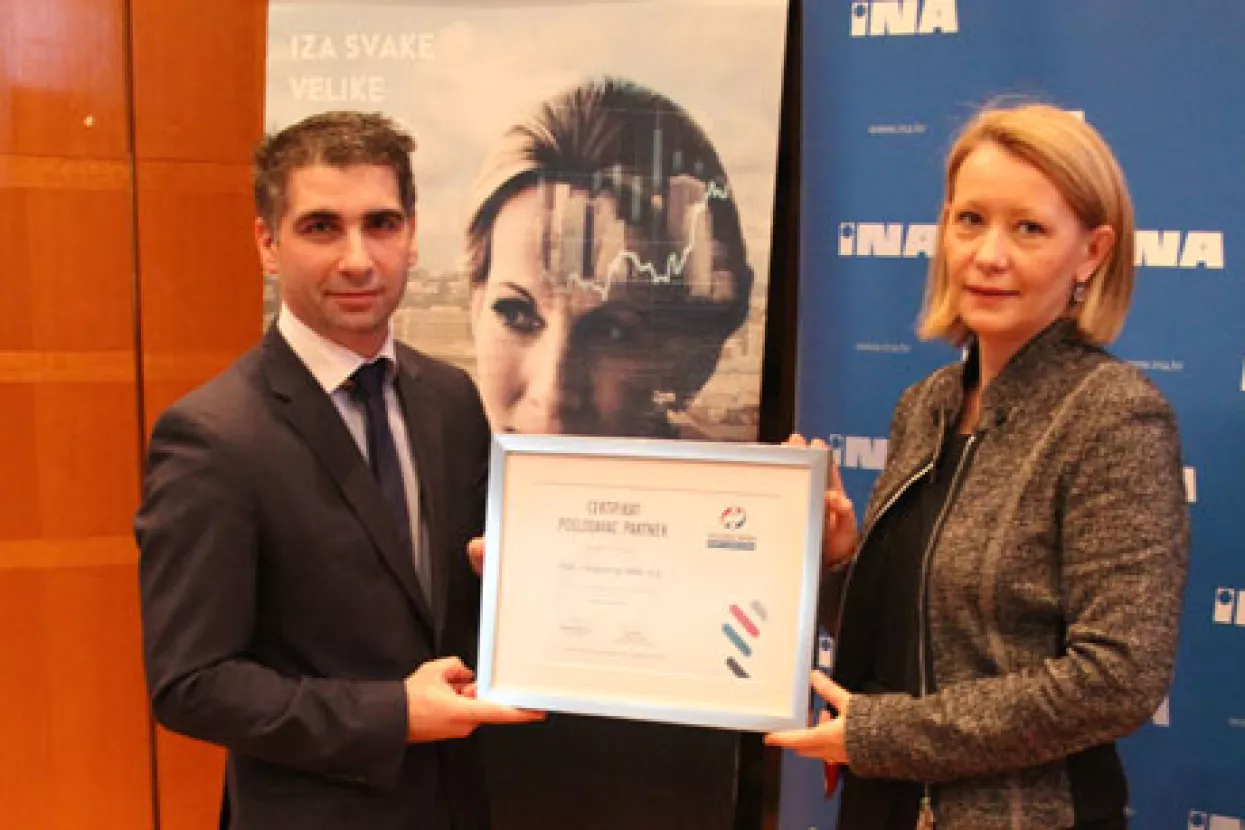 INA peti put zaredom dobitnik certifikata Poslodavac Partner