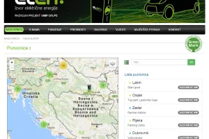 Interaktivna karta lokacija ELEN punionica