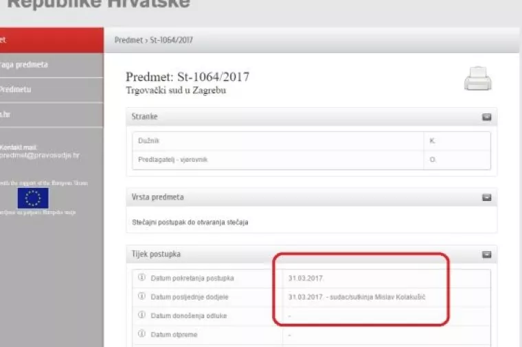 Stečaj Konzuma dodijeljen sucu Kolakušiću