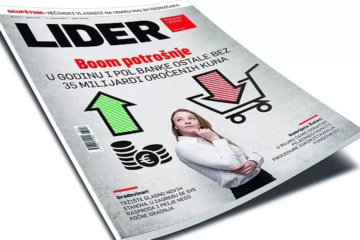 Novi broj Lidera: Boom potrošnje - U godinu i pol banke ostale bez 35 milijarde oročenih kuna