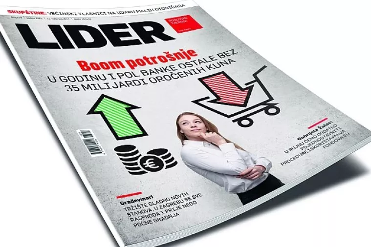 Novi broj Lidera: Boom potrošnje - U godinu i pol banke ostale bez 35 milijarde oročenih kuna