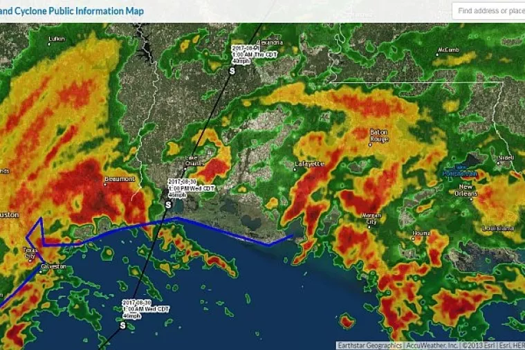 Praćenje uragana Harvey uz moderna geoinformacijska rje&scaron;enja