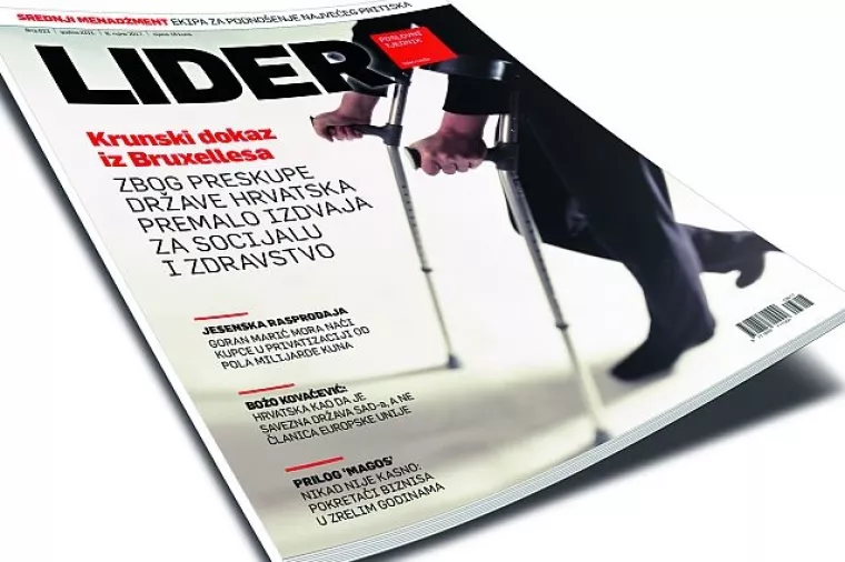 Novi broj Lidera: Krunski dokaz iz Bruxellesa - Zbog preskupe države RH premalo izdvaja za socijalu i zdravstvo