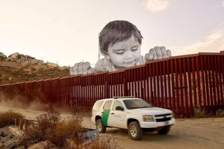 Umjetnost bez granica: Meksički bebač zavirio preko 'Trumpova zida'