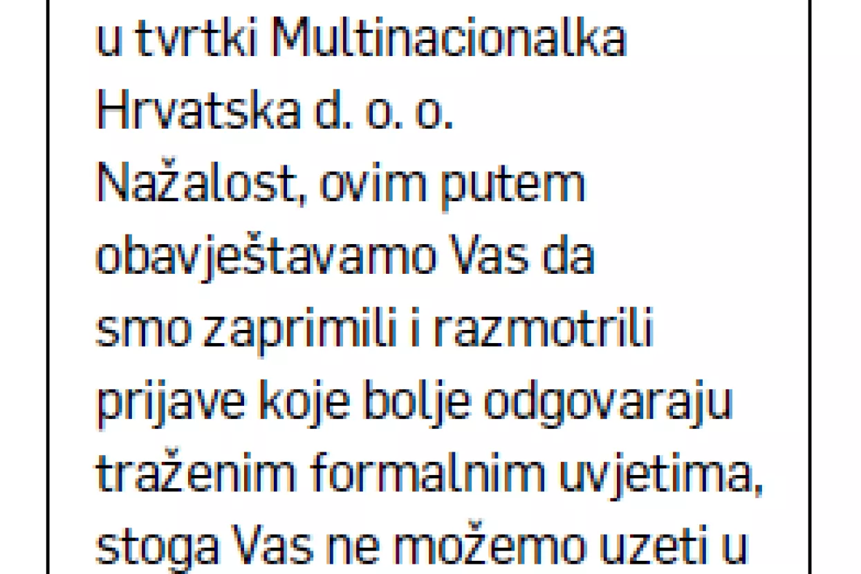 Zašto poslodavac kandidatu mora objasniti razloge nezapošljavanja