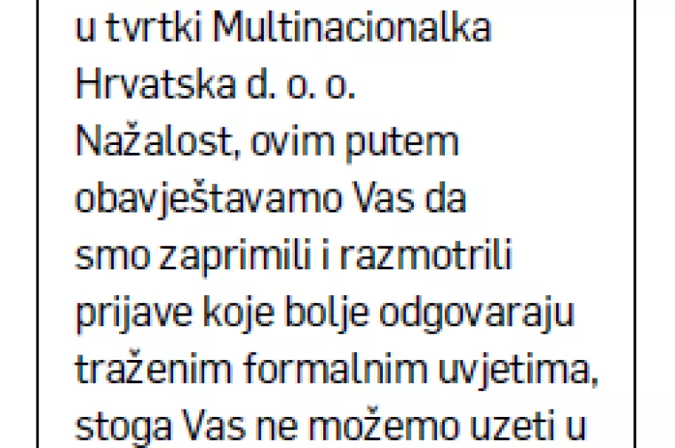 Zašto poslodavac kandidatu mora objasniti razloge nezapošljavanja