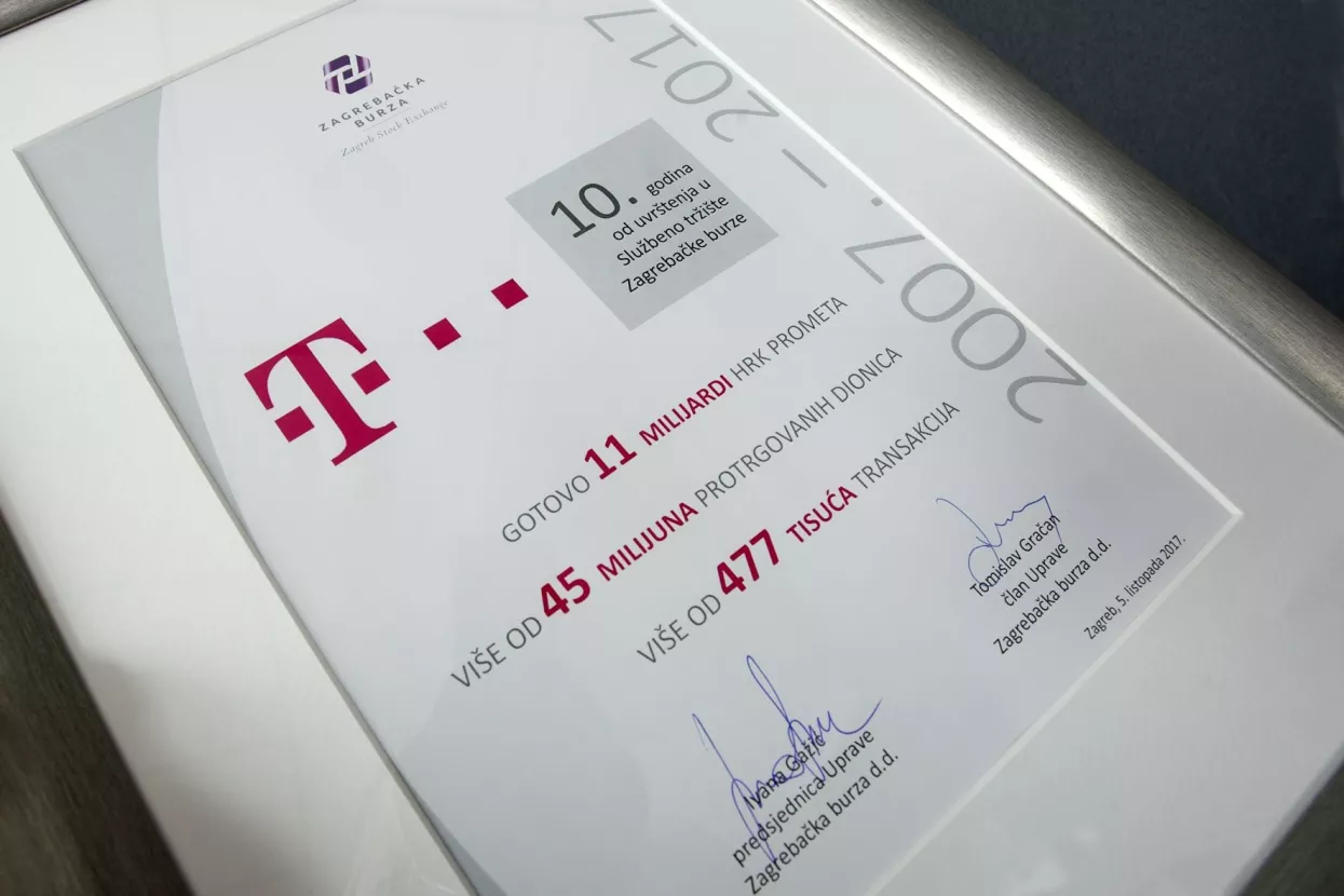 Dionica HT-a deset godina na Zagrebačkoj burzi