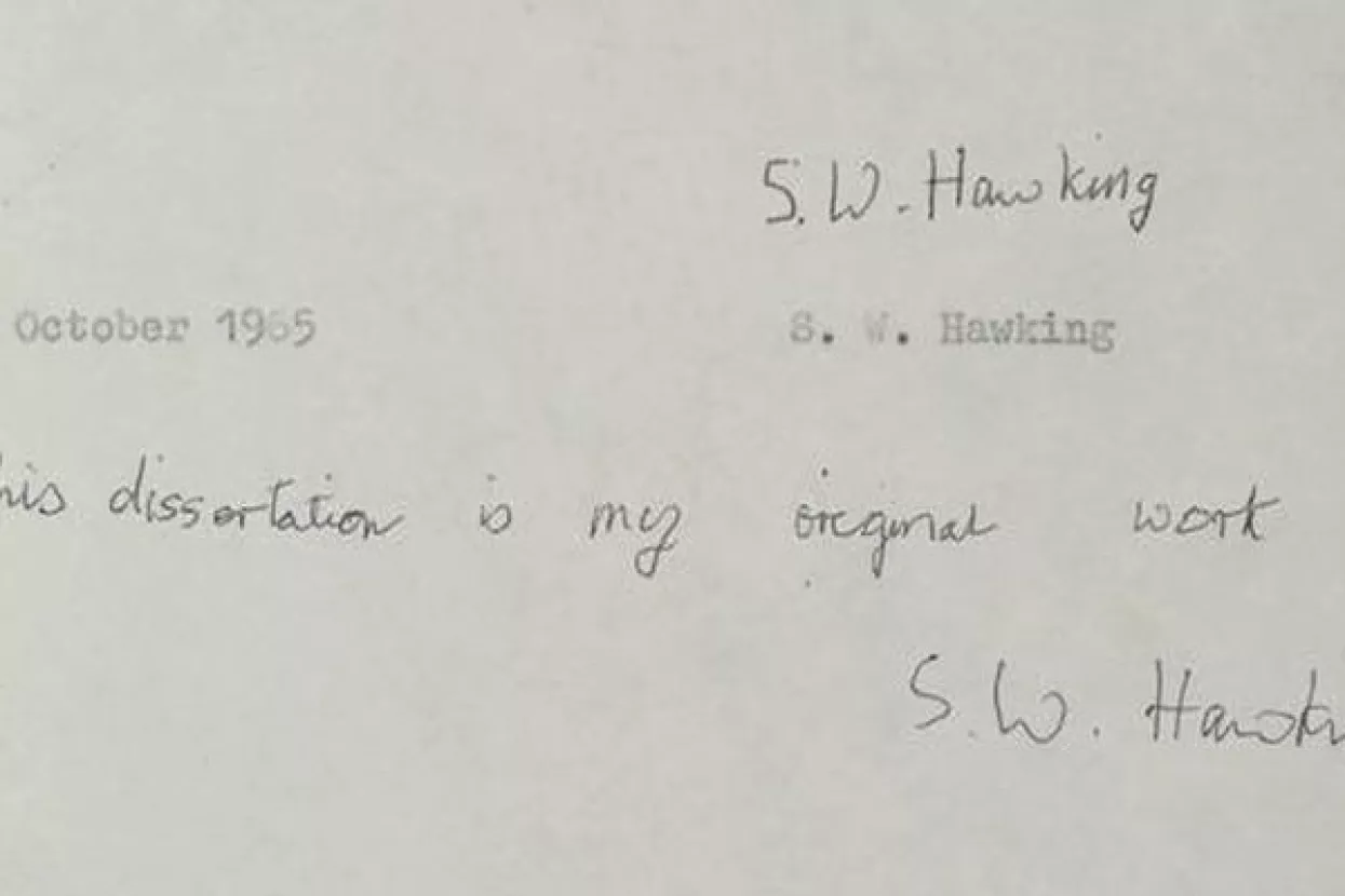 Doktorat Stephena Hawkinga od danas dostupan svima