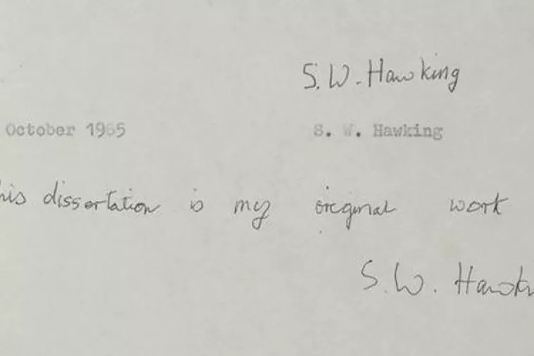 Doktorat Stephena Hawkinga od danas dostupan svima