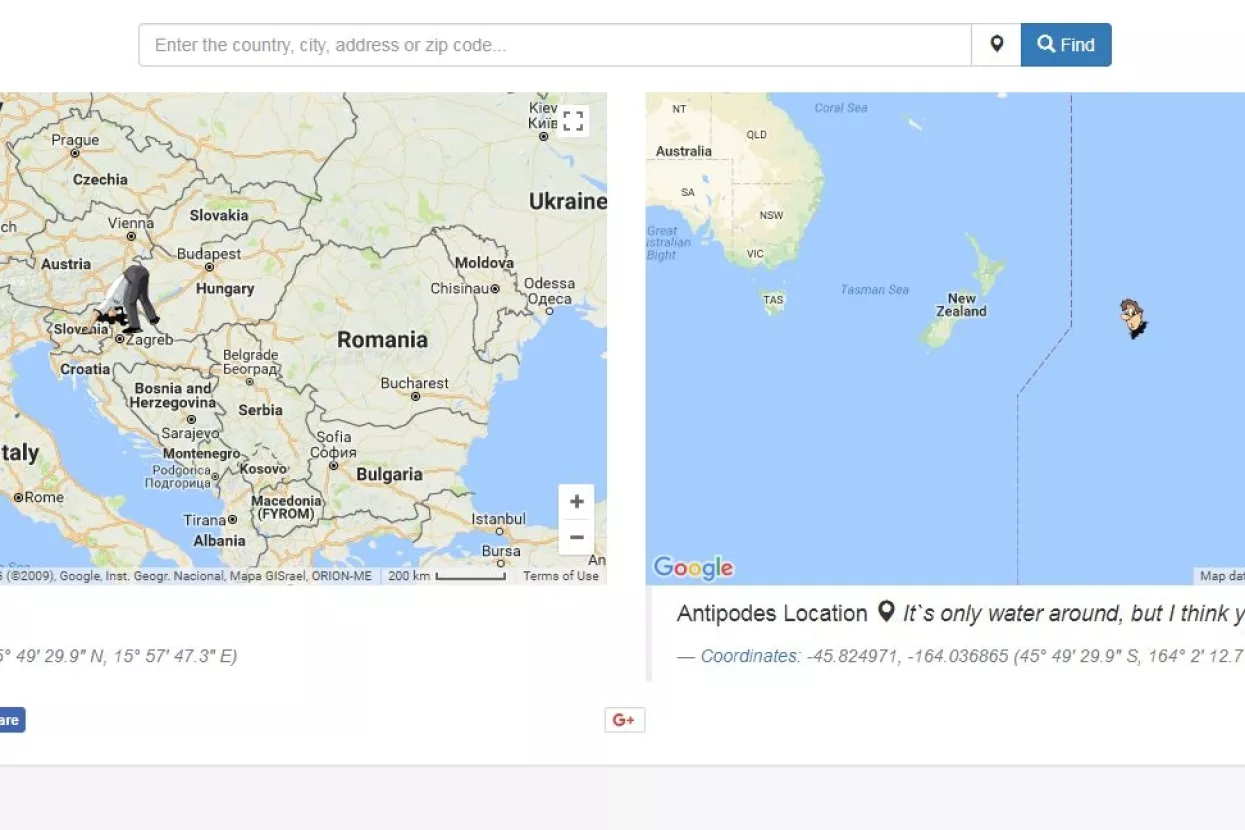 Karta: Put iz Hrvatske kroz središte Zemlje vodi u beskraj južnog Pacifika