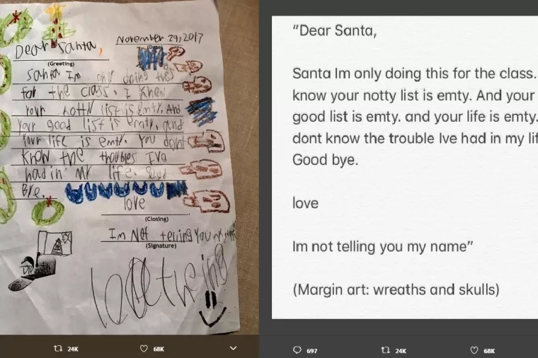 Dječak iskreno napisao Djedu Mrazu: Nemaš pojma o mojim problemima