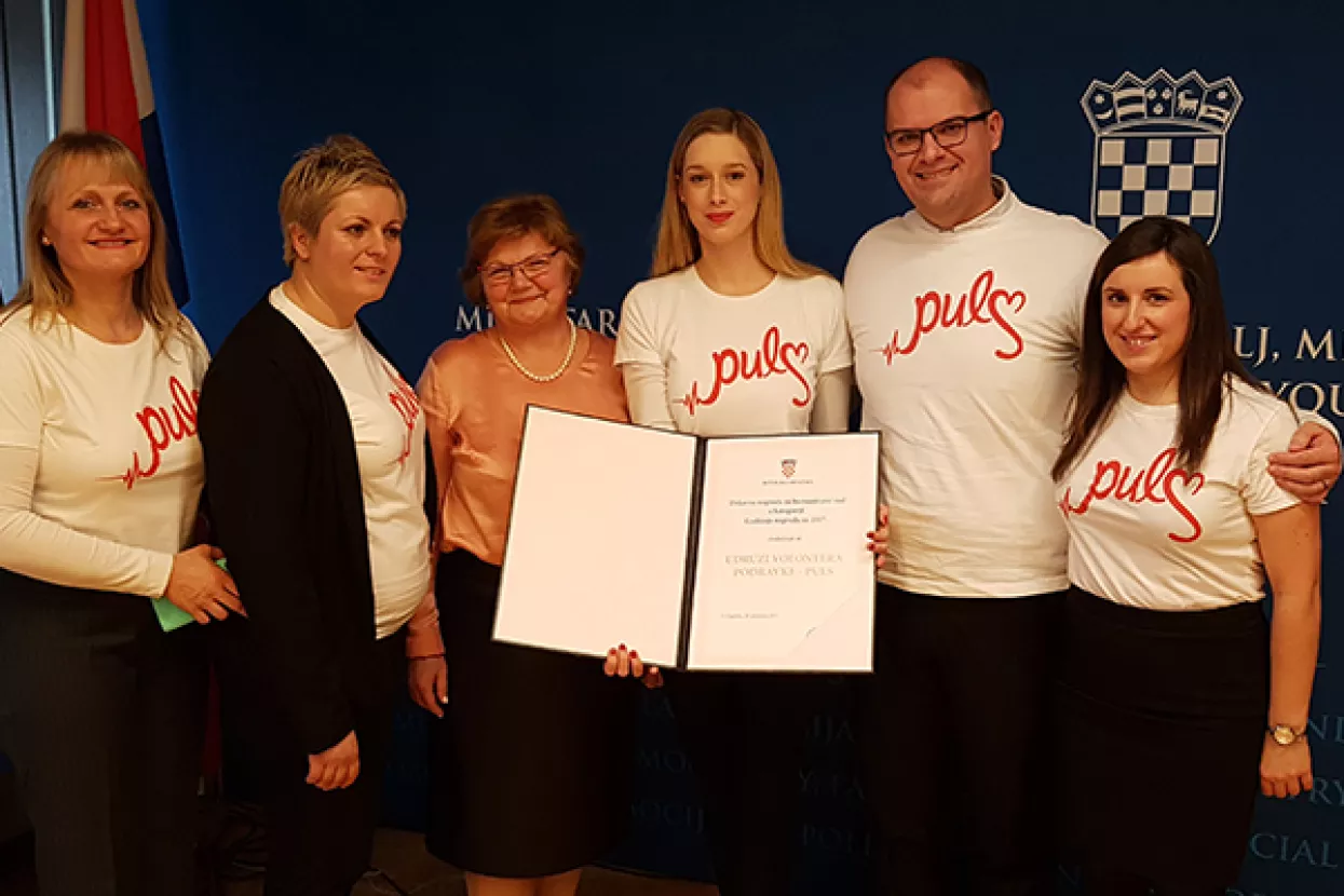Udruga volontera Podravke – PULS dobitnik je Godišnje nagrade za humanitarni rad