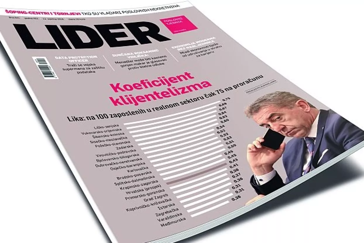 U novom broju Lidera: Klijentelizam – Lika: Na 100 zaposlenih u realnom sektoru čak 75 na proračunu