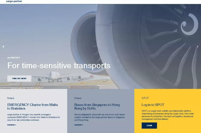 Modernizirana cargo-partner web stranica