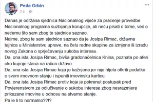 Grbin: Je li normalno da je Rimac čelnica radne skupine za Zakon o sprečavanju sukoba interesa?