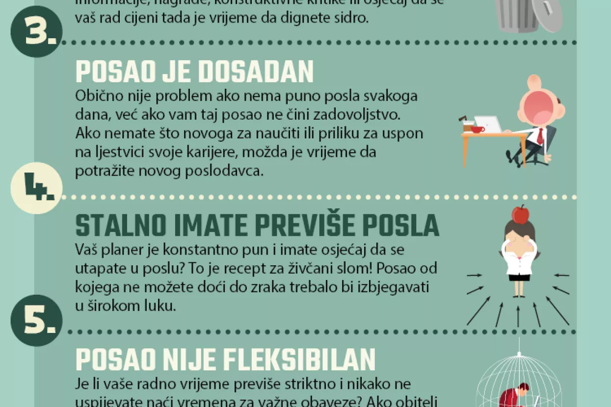 Infografika: 10 dobrih razloga za davanje otkaza