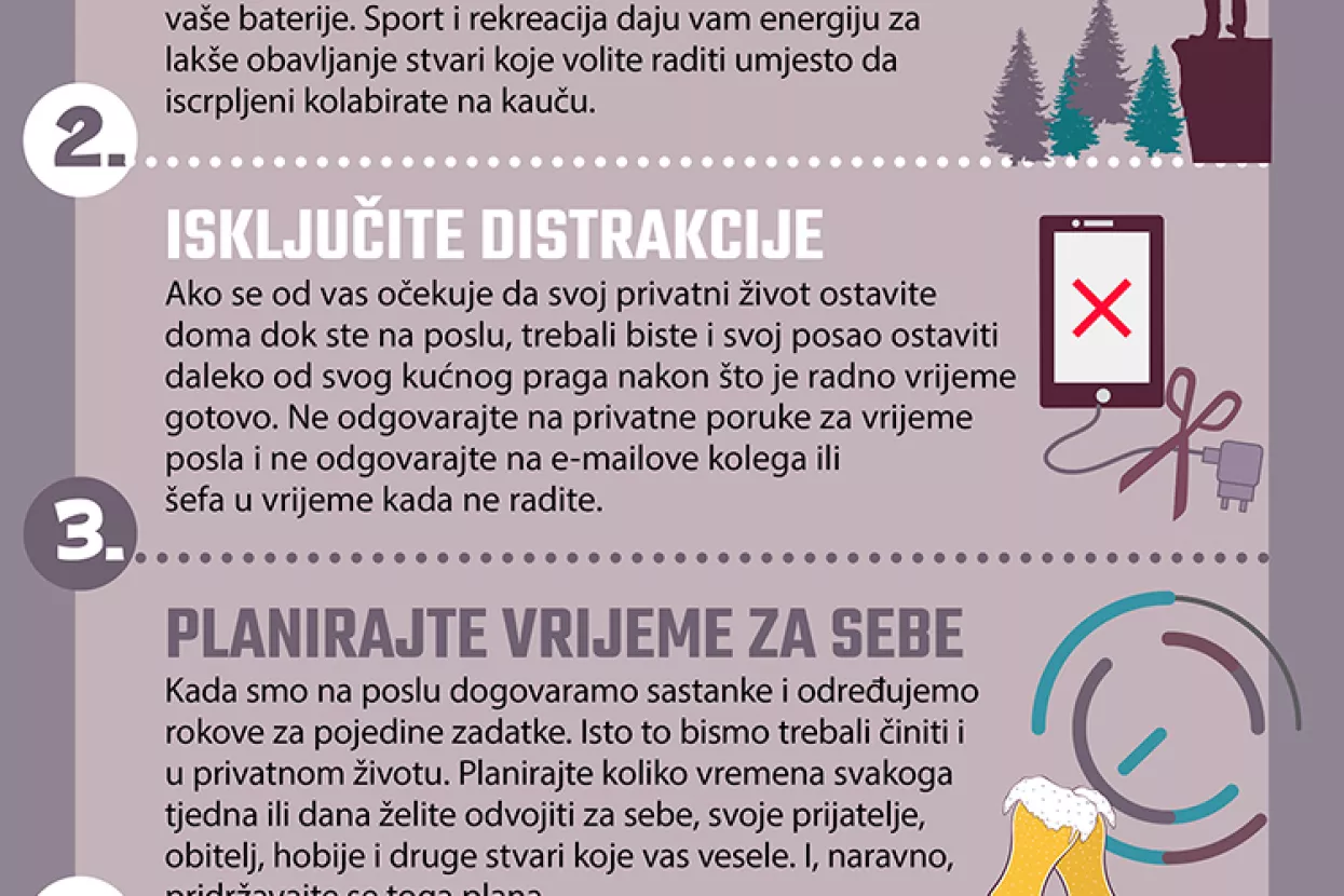 Infografika: 7 koraka do savr&scaron;ene ravnoteže između privatnog i poslovnog života
