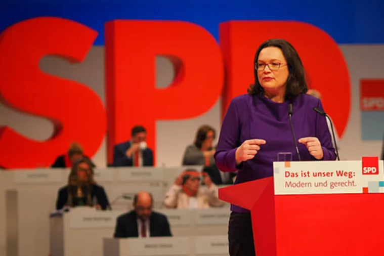 Andrea Nahles postala prva predsjednica SPD-a