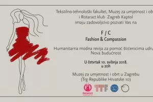 Rotaract klub Zagreb - Kaptol poziva na humanitarnu modnu reviju Fashion&Compassion
