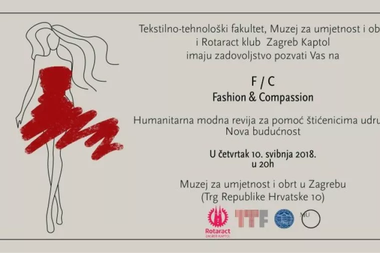 Rotaract klub Zagreb - Kaptol poziva na humanitarnu modnu reviju Fashion&Compassion