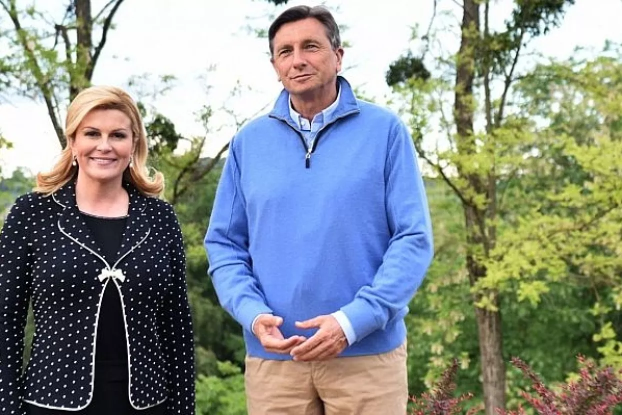 Grabar-Kitarović i Pahor susreli se na neformalnoj radnoj večeri