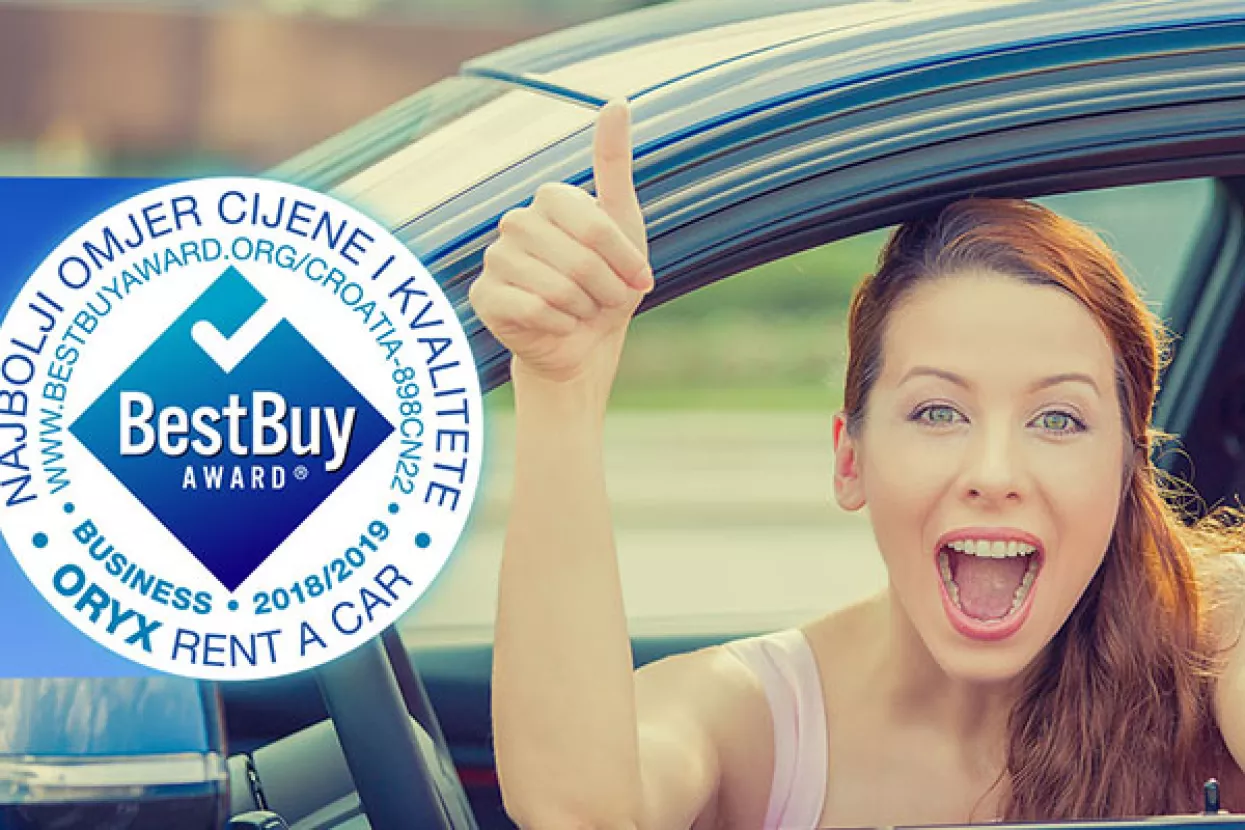 ORYX Rent a car – nositelj znaka BEST BUY AWARD