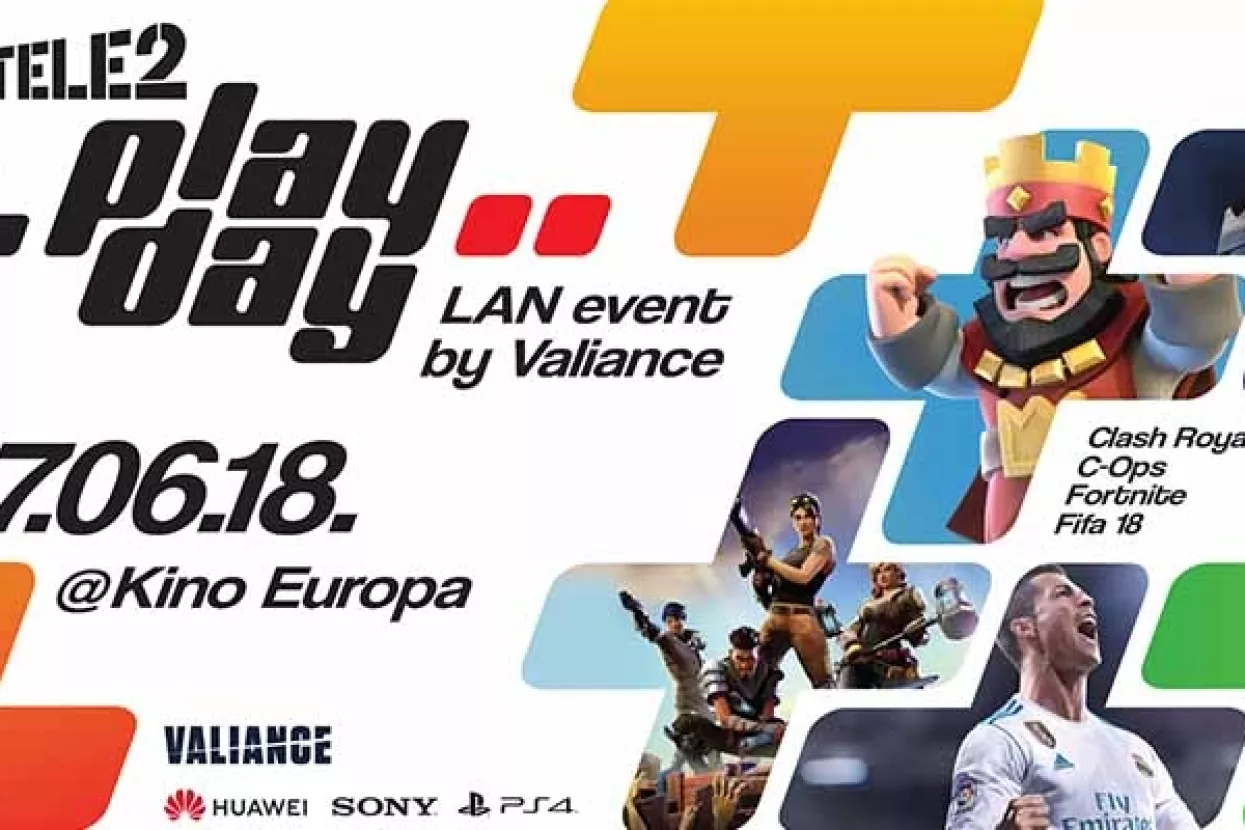 Veliki gaming event: Clash Royale OFFLINE/LAN Tele2 PlayDay