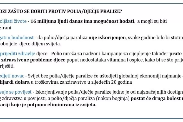 Rotary u akciji iskorjenjivanja dječje paralize