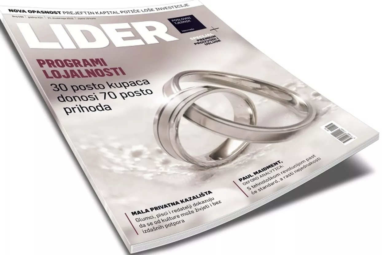 U novom broju Lidera: Program lojalnosti - 30 posto kupaca donosi 70 posto prihoda