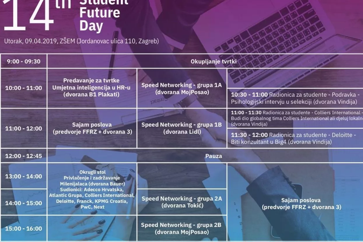 Dođite u utorak na 14. Student Future Day na ZŠEM-u