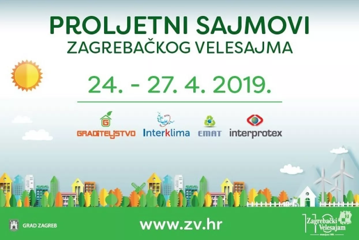 Proljetni sajmovi Zagrebačkog velesajma: Graditeljstvo, Interklima, Emat i Interprotex