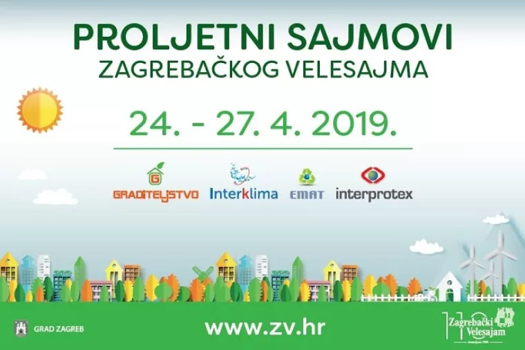 Proljetni sajmovi Zagrebačkog velesajma: Graditeljstvo, Interklima, Emat i Interprotex