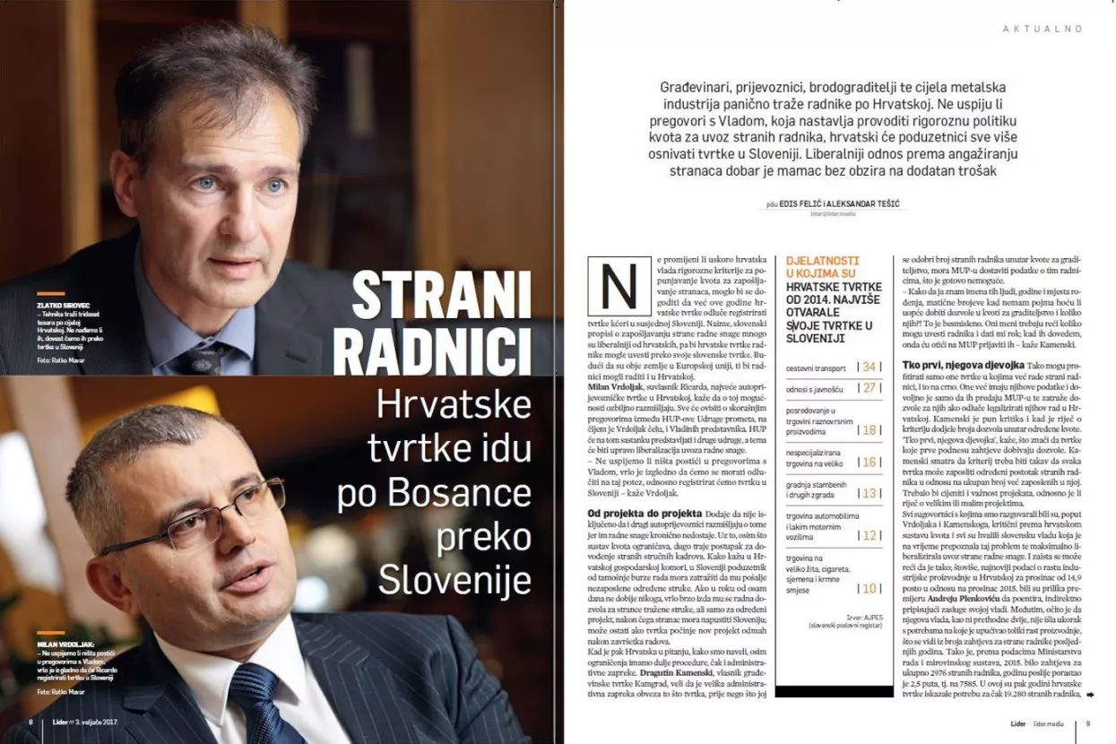 Uvoz radnika: Hrvatska uvodi slovenski model koji je Lider predlagao prije dvije godine