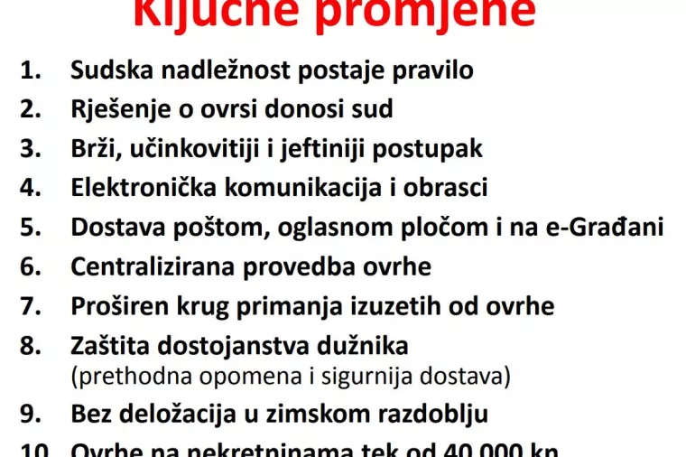 INFOGRAFIKA: Vlada pojeftinjuje ovrhe i vraća ih sudovima. Evo ključnih promjena