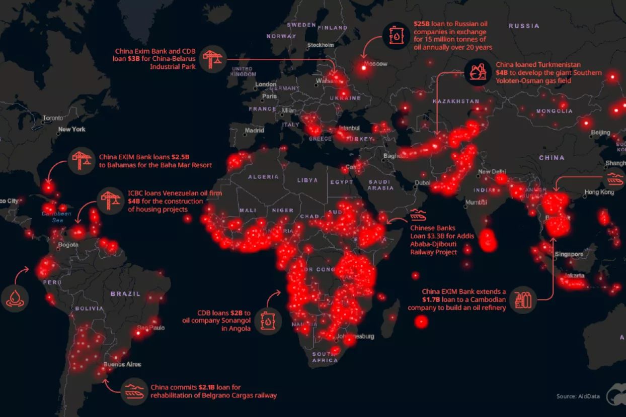 Infografika: Kinezi milijardama dolara pokreću svjetske megaprojekte, Hrvatskoj mrvice
