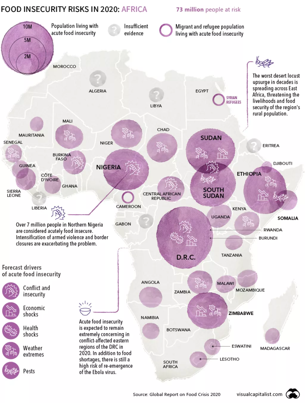 Infografika: Pandemija gladi - do kraja godine više od 250 milijuna ljudi bit će na rubu života zbog nestašice hrane