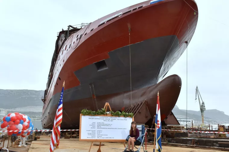 Brodosplit - Svečano porinut putnički brod za polarne ekspedicije