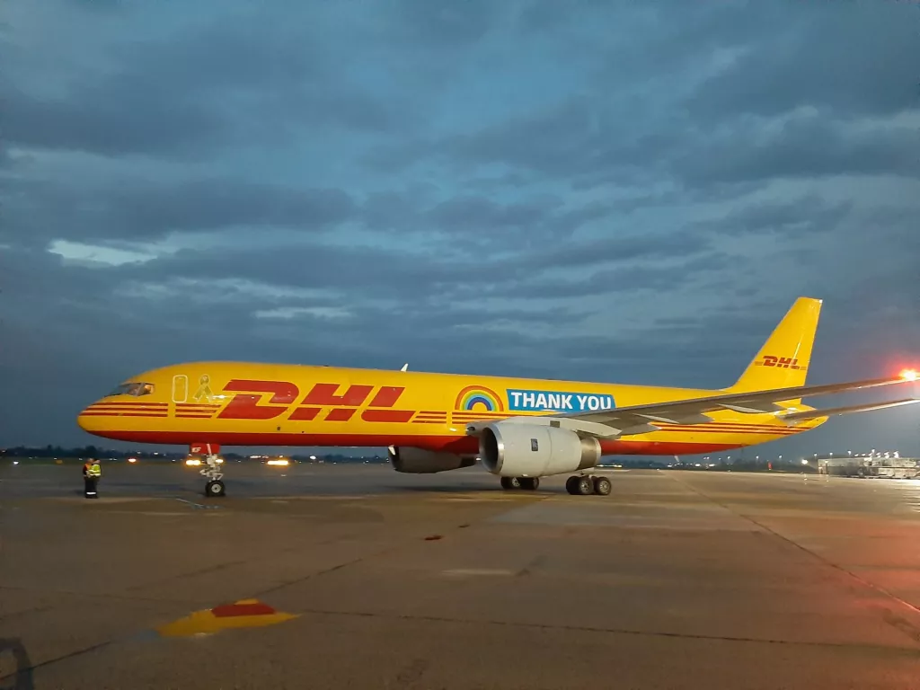 DHL Express posebnim zrakoplovom prenio jedinstvenu poruku zahvale