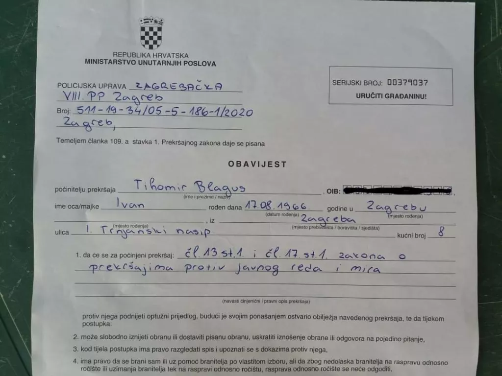 TUMAČENJE U PRAVU (2): Blagus je dobio obavijest o optužnom prijedlogu. Što to znači?