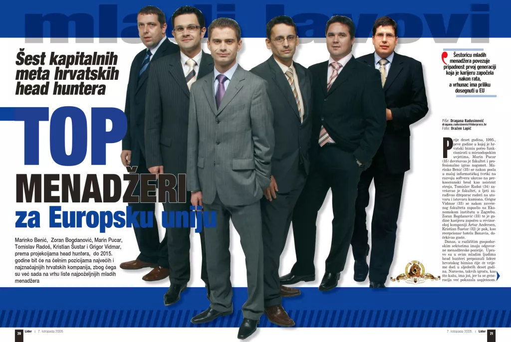 15 GODINA LIDERA - &Scaron;est kapitalnih meta hrvatskih head huntera - MENADŽERI za Europsku uniju