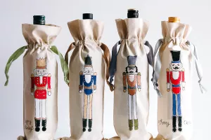 Rukom oslikane Shuz. platnene vrećice za vino &#39;točka su na i&#39; vaših darova! Jedinstvene i neponovljive!