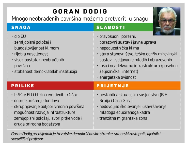 [Hrvatski SWOT] Goran Dodig: Zemljopisni položaj snaga je i prilika, ali i prijetnja jer smo u tranzitnoj migrantskoj zoni