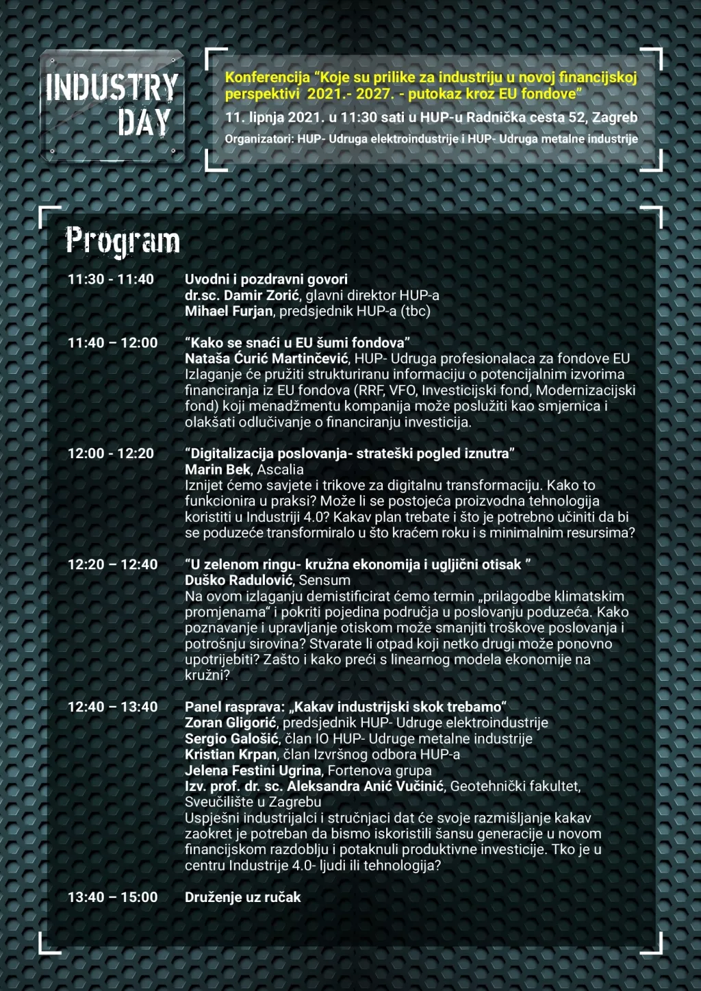 HUP-ov Industry Day: Tko je u centru industrijske transformacije - ljudi ili tehnologija?