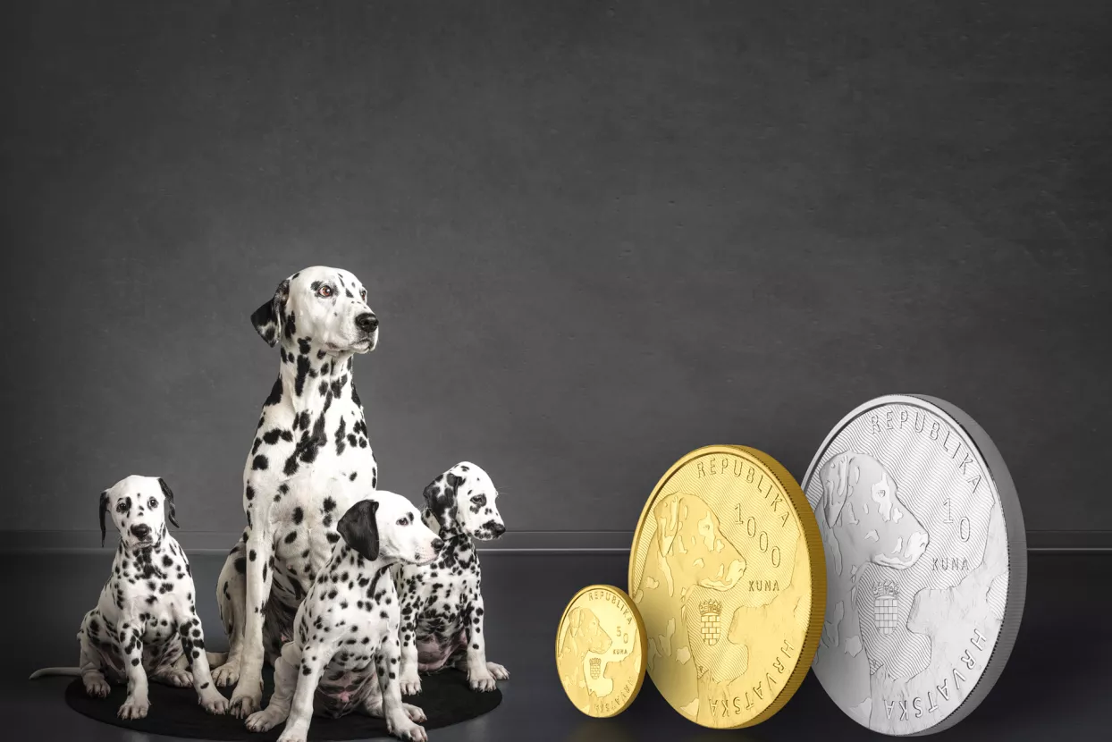Dalmatinski pas osvanuo na kovanicama