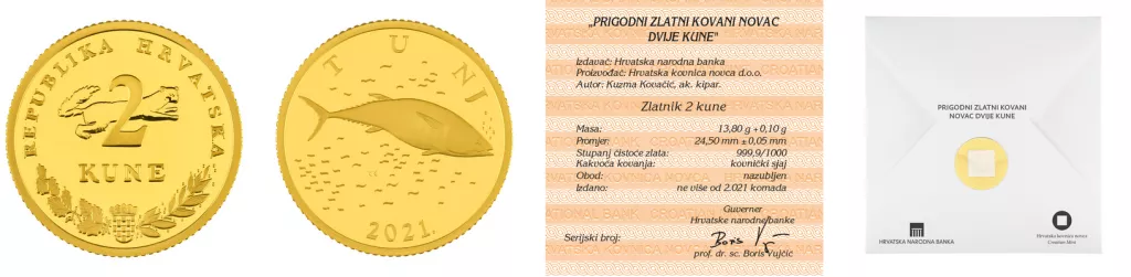 U prosincu stiže nova kovanica: Dvije zlatne kune