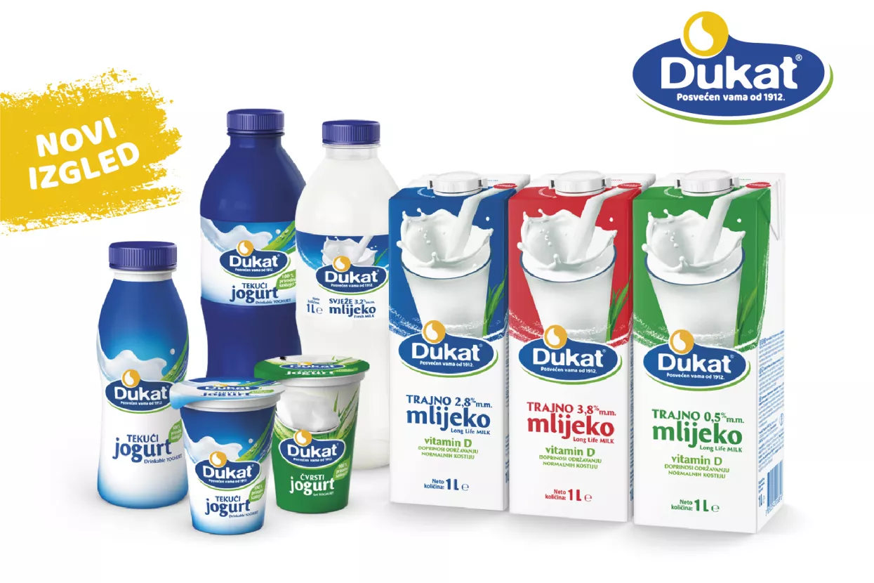 U povodu obilježavanja više od stoljeća duge baštine u domaćem mljekarstvu Dukat predstavio svoje novo ruho